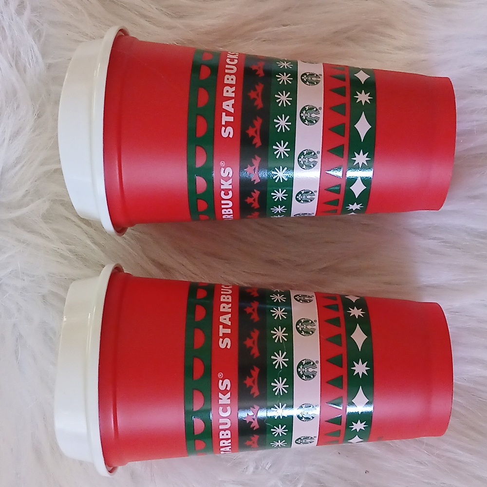 2 Starbucks Red Reusable Holiday 2020 Limited Edition Cup
